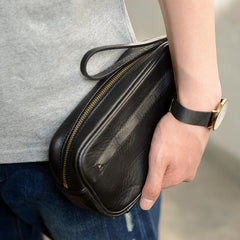 Coffee Cool Leather Mens Long Wallets Large - Back View