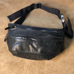 Leather Men Fanny Pack Small Waist Bag Hip Pack Belt Bag Bumbag for Men