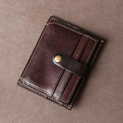 Leather Mens Cool Front Pocket Wallet Small Leather Wallet Men billfold Wallets  for Men