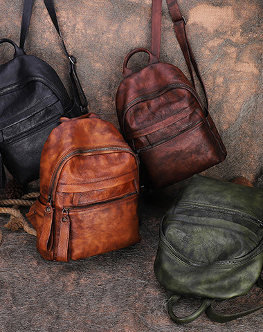 Best Vintage Leather Rucksack Womens Vintage School Backpacks Leather Backpack Purse