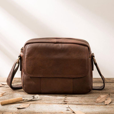 Cool Leather Small Mens Messenger Bags Small Shoulder Bag for Men