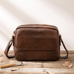 Cool Leather Small Mens Messenger Bags Small Shoulder Bag for Men