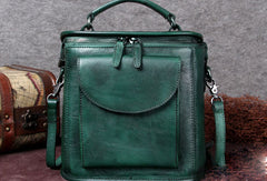 Genuine Leather Handbag Vintage Satchel Bag Shoulder Bag Crossbody Bag Purse For Women