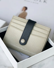 Minimalist Women Gray SheepSkin Slim Card Holder Card Wallets Slim Card Holders Credit Card Holder For Women