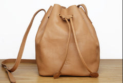 Genuine Leather Cute Bucket Bag Crossbody Bag Shoulder Bag Women Leather Purse