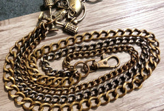 Brass biker trucker punk skull hook wallet Chain for chain wallet biker wallet trucker wallet