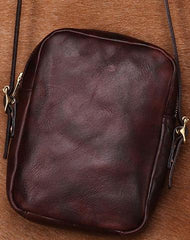 Cool Leather Mens Small Messenger Bag Shoulder Bag Crossbody Bags For Men