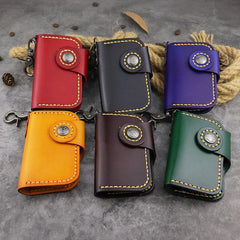 Handmade Leather Key Case Key Wallet Men's Key Holders Car Key Holder Card Holder For Men