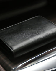 Minimalist Womens Light Pink Leather Billfold Wallet Small Wallet with Coin Pocket Slim Wallet for Ladies