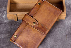 Cool Mens Leather Wallet Long Wallet Vintage Wallet For Men