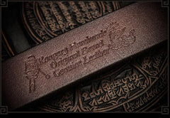Handmade Leather Tooled Carp Mens Belt Cool Leather Men Belt for Men