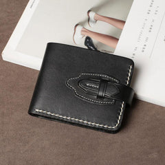 Handmade Leather Mens Cool Slim Leather Small Wallet Men billfold Wallets for Men
