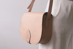 Genuine Leather Cute Crossbody Bag Saddle Bag Shoulder Bag Women Girl Fashion Leather Purse