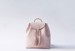 Handmade leather purse backpack beige bag shoulder bag satchel bag purse women - EverHandmade