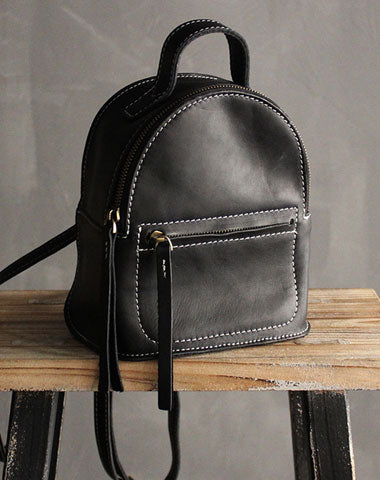 Mini LEATHER WOMEN Small Backpacks Purses Cute Vintage School Backpacks FOR WOMEN