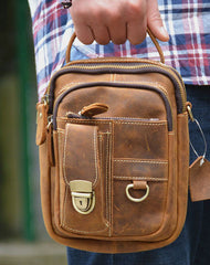 Vintage Leather Belt Pouches for Men Waist Bag BELT BAG Shoulder Bag For Men