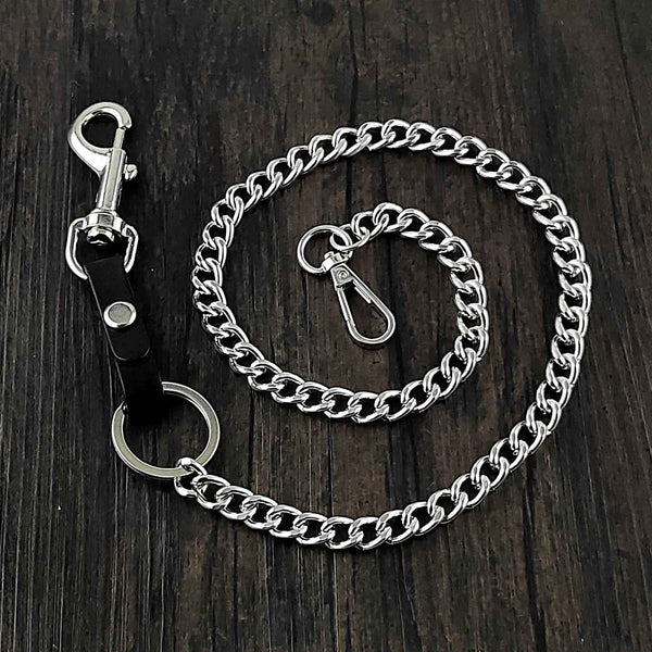 Hook Silver Punk Pants Chain Fashion Wallet - Back View