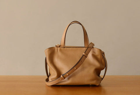 Handmade Genuine Leather Handbag Crossbody Bag Shoulder Bag Purse For Women