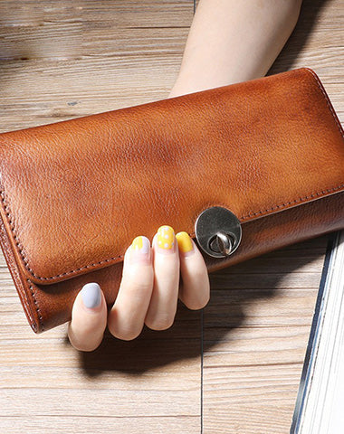 Green Classic womens Leather Flip Long Wallet Phone Wallet Clutch Wallet for Lad FDS01601017