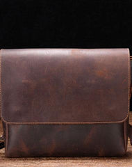 Cool Leather Messenger Bag Side Bag Vintage Shoulder Bag For Men