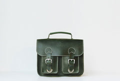 Handmade leather green purse satchel bag shoulder bag cossbody bag purse women - EverHandmade
