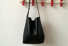 Black Stylish Cute Leather Tote Bag Shoulder Bag Crossbody Tote For Women