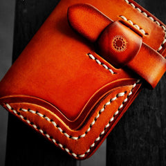 Handmade Leather Mens Cool billfold Wallet Card Holder Small Card Small Wallets for Men