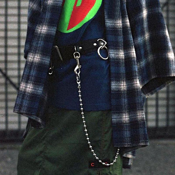 Fashion Womens Men's Beaded Hip Hop Pants Chain Biker Wallet Chain For Men Jean Chain