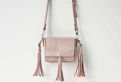 Handmade leather beige purse phone bag shoulder bag cossbody bag purse women - EverHandmade
