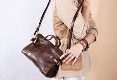 Handmade Genuine Leather Handbag Bag Messenger Bag Crossbody Bag Shoulder Bag Purse For Women - EverHandmade