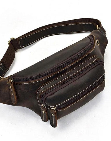 COOL LEATHER MENS FANNY PACK FOR MEN BUMBAG Vintage WAIST BAGS for Men