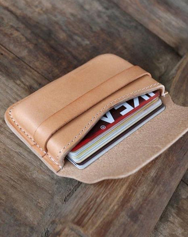 Leather Mens Card Wallets Front Pocket Wallets Cool Small Change Wallets for Men