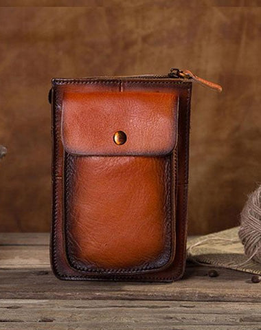 Cool Mens Leather Belt Pouch Belt Bag Waist Bag Small Shoulder Bag for Men