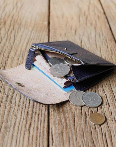 Leather Mens Front Pocket Wallet Small Wallet Card Wallet Change Wallet for Men