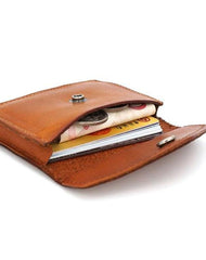 Leather Mens Envelope Front Pocket Wallet Card Wallet Cool Small Change Wallet for Men