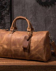 Cool Leather Mens Overnight Bag Weekender Bags Vintage Travel Bags Duffle Bags for Men