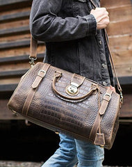 Cool Leather Mens Overnight Bag Duffle Bag Travel Bag Weekender Bags for Men