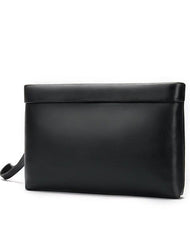 Fashion Black Leather Men's Clutch Purse Clutch Bag Wristlet Bag For Men