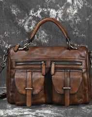 Vintage Leather Men's Small Messenger Bag Handbag Shoulder Bag For Men