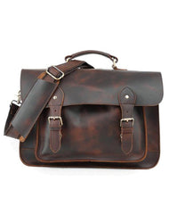 Vitnage Brown Leather Men's Camera Messenger Bag SLR SIDE BAG Camera Handbag For Men