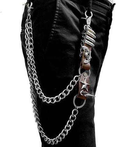 Badass Biker Heavy Metal Double Pants Chain Wallet Chain Motorcycle Punk Chain For Men