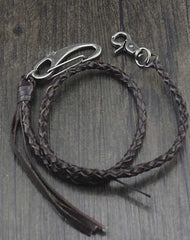 Cool Handmade Braided Leather Punk Rock Wallets Chain Biker Trucker Wallet Chain Trucker Wallet Chain for Men