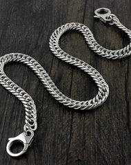 Badass Silver Mens Long STAINLESS STEEL Biker Wallet Chain Pants Chain For Men