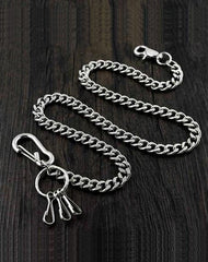 BADASS SILVER STAINLESS STEEL MENS Key Chain PANTS CHAIN WALLET CHAIN BIKER WALLET CHAIN FOR MEN