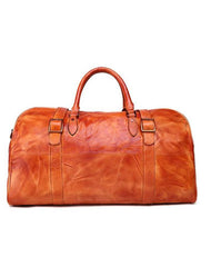 Vintage Leather Mens Large Weekender Bag Travel Bag Duffle Bags