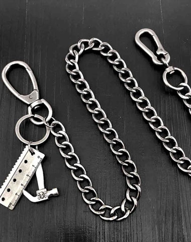 Badass Silver Mens Pants Chain Wallet Chain Long Wallet Chain Key Chain For Men