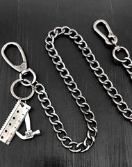 Badass Silver Mens Pants Chain Wallet Chain Long Wallet Chain Key Chain For Men