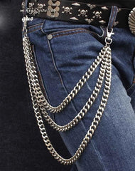 Cool Punk Mens Tri Pants Chain wallet Chain Biker Wallet Chain jeans chain jean chain For Men