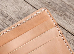 Cool Leather Men Small Wallet Bifold Vintage billfold Wallet for Men
