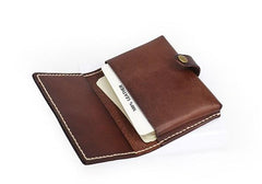 Leather Mens Small Card Wallets Front Pocket Wallet Cool Change Wallet for Men